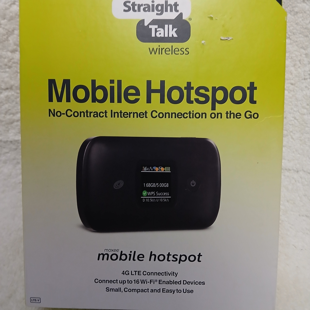 Straight Talk Black Mobile Hotspot. Powered By Verizon